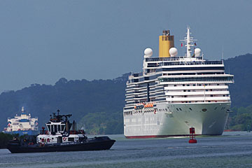 The MS Arcadia Cruise Ship on its South bound transit