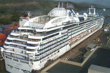 The Island Princess in the Miraflores Locks