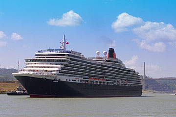 The Queen Victoria on her South Bound Panama Canal Transit