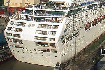 The Sea Princess Cruise Ship in the Panama Canal