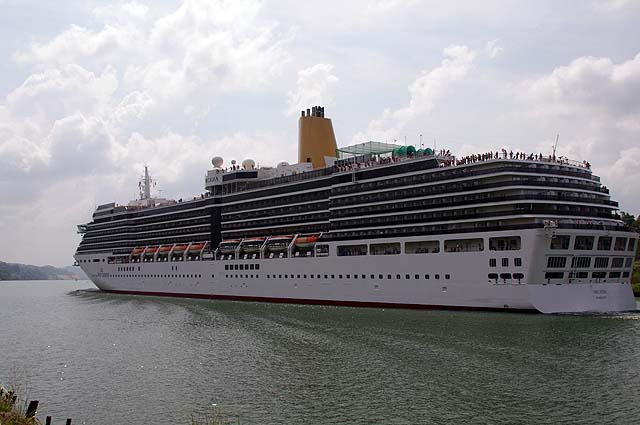 The MS Arcadia on its South bound Panama Canal transit on January 24 2010