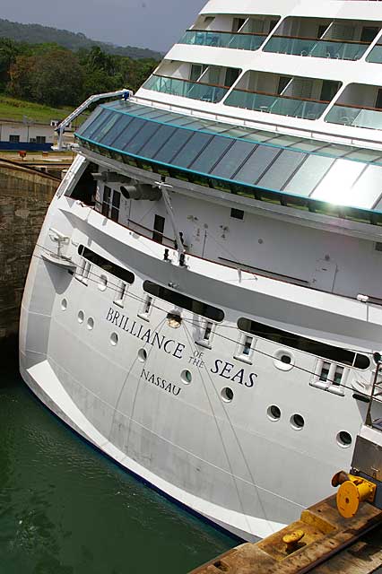 The Brilliance of the Seas is a Panamax cruise ships, "Panamax ships" are the largest ships that can pass through Panama Canal. 