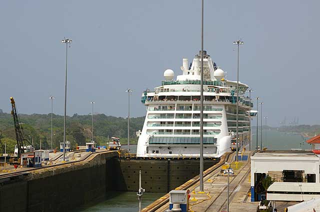 The Brilliance of the Seas leaving the Panama Canal to the Caribbean