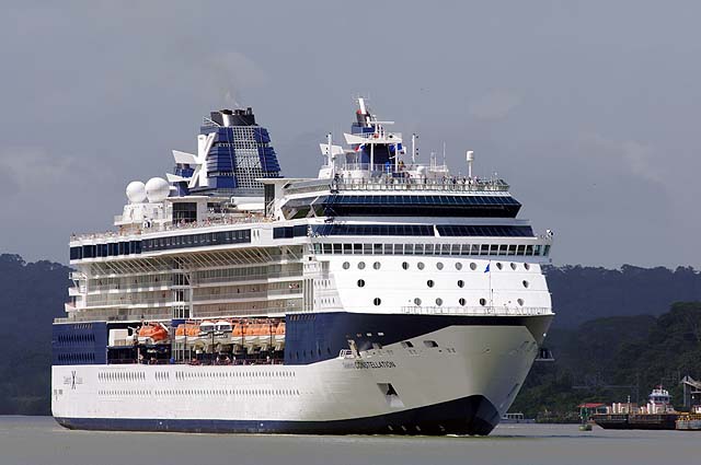 The Celebrity Constellation Cruise Ship near Gamboa, Panama Canal