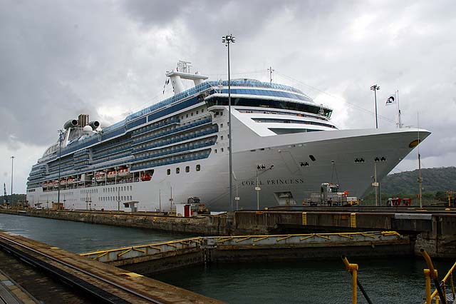 The Coral Princess Cruise Ship in her Panama Canal Transit