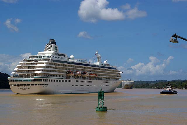 The Crystal Symphony in her Panama Canal Transit on February 2, 2008