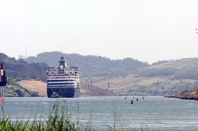 The MS Maasdam Cruise Ship in the Panama Canal