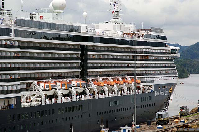 The MS Zuiderdam Cruise Ship side view