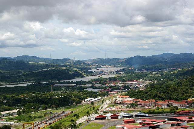 Panama Canal Panorama View from the Ancon Hill